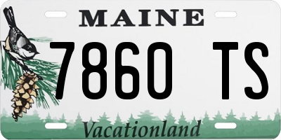 ME license plate 7860TS