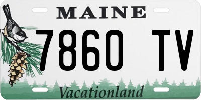 ME license plate 7860TV