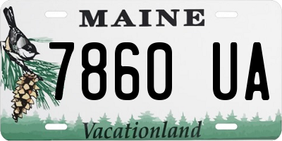 ME license plate 7860UA
