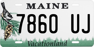 ME license plate 7860UJ