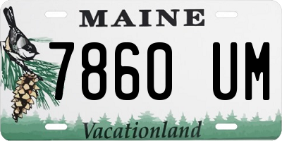 ME license plate 7860UM