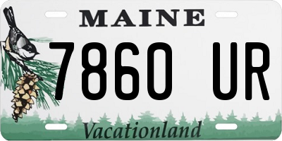 ME license plate 7860UR