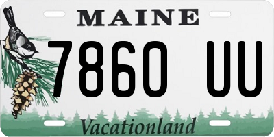 ME license plate 7860UU