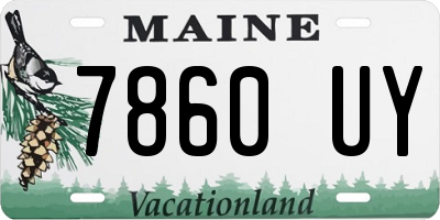 ME license plate 7860UY