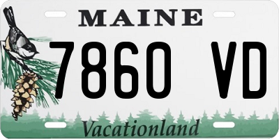 ME license plate 7860VD