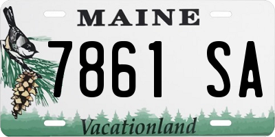 ME license plate 7861SA