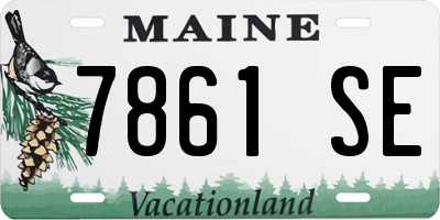ME license plate 7861SE