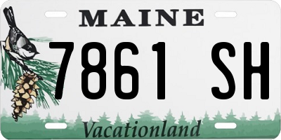 ME license plate 7861SH