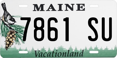 ME license plate 7861SU