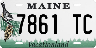 ME license plate 7861TC