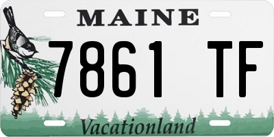 ME license plate 7861TF