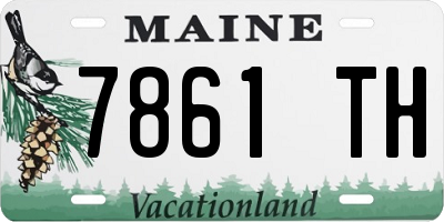 ME license plate 7861TH