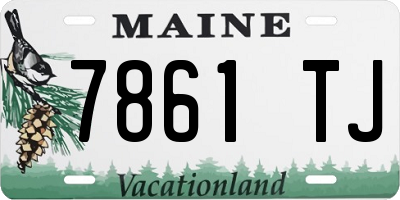 ME license plate 7861TJ