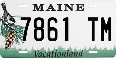 ME license plate 7861TM