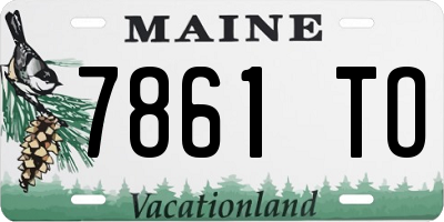 ME license plate 7861TO