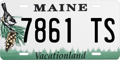 ME license plate 7861TS
