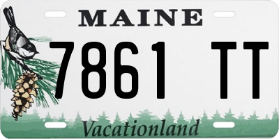 ME license plate 7861TT