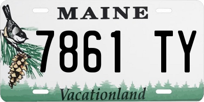 ME license plate 7861TY
