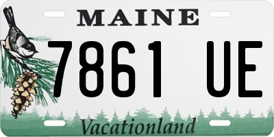 ME license plate 7861UE