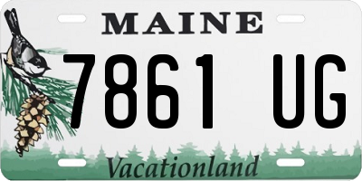 ME license plate 7861UG
