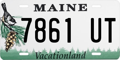 ME license plate 7861UT