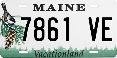 ME license plate 7861VE