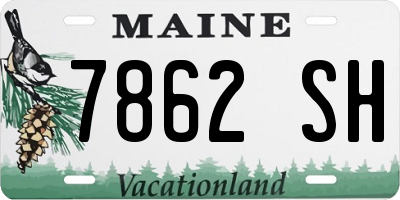 ME license plate 7862SH