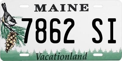 ME license plate 7862SI