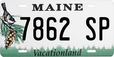 ME license plate 7862SP