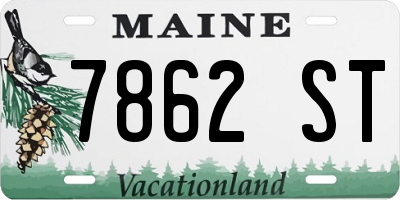 ME license plate 7862ST