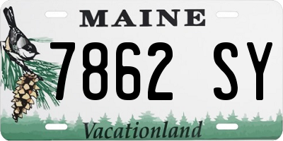 ME license plate 7862SY