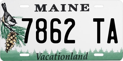 ME license plate 7862TA