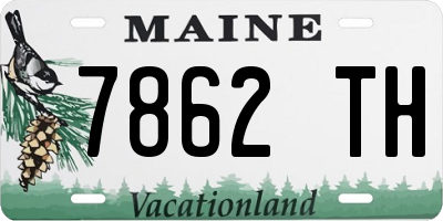 ME license plate 7862TH
