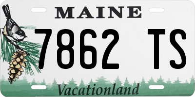 ME license plate 7862TS