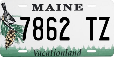 ME license plate 7862TZ
