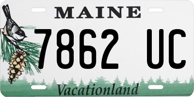 ME license plate 7862UC