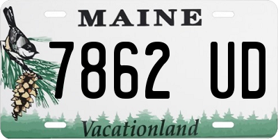 ME license plate 7862UD