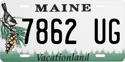ME license plate 7862UG