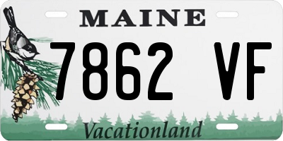 ME license plate 7862VF