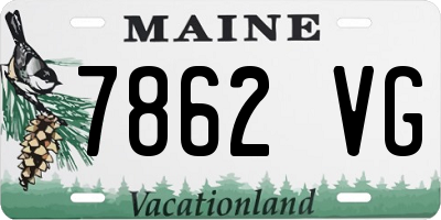 ME license plate 7862VG