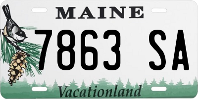 ME license plate 7863SA