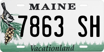 ME license plate 7863SH