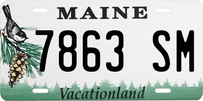 ME license plate 7863SM
