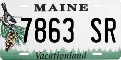 ME license plate 7863SR