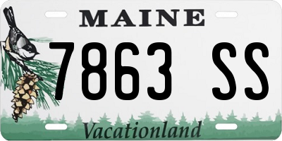 ME license plate 7863SS