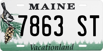 ME license plate 7863ST