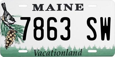 ME license plate 7863SW