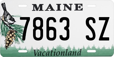 ME license plate 7863SZ