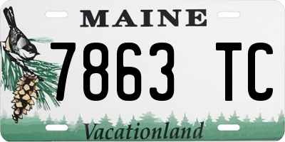 ME license plate 7863TC