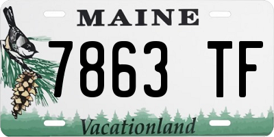 ME license plate 7863TF